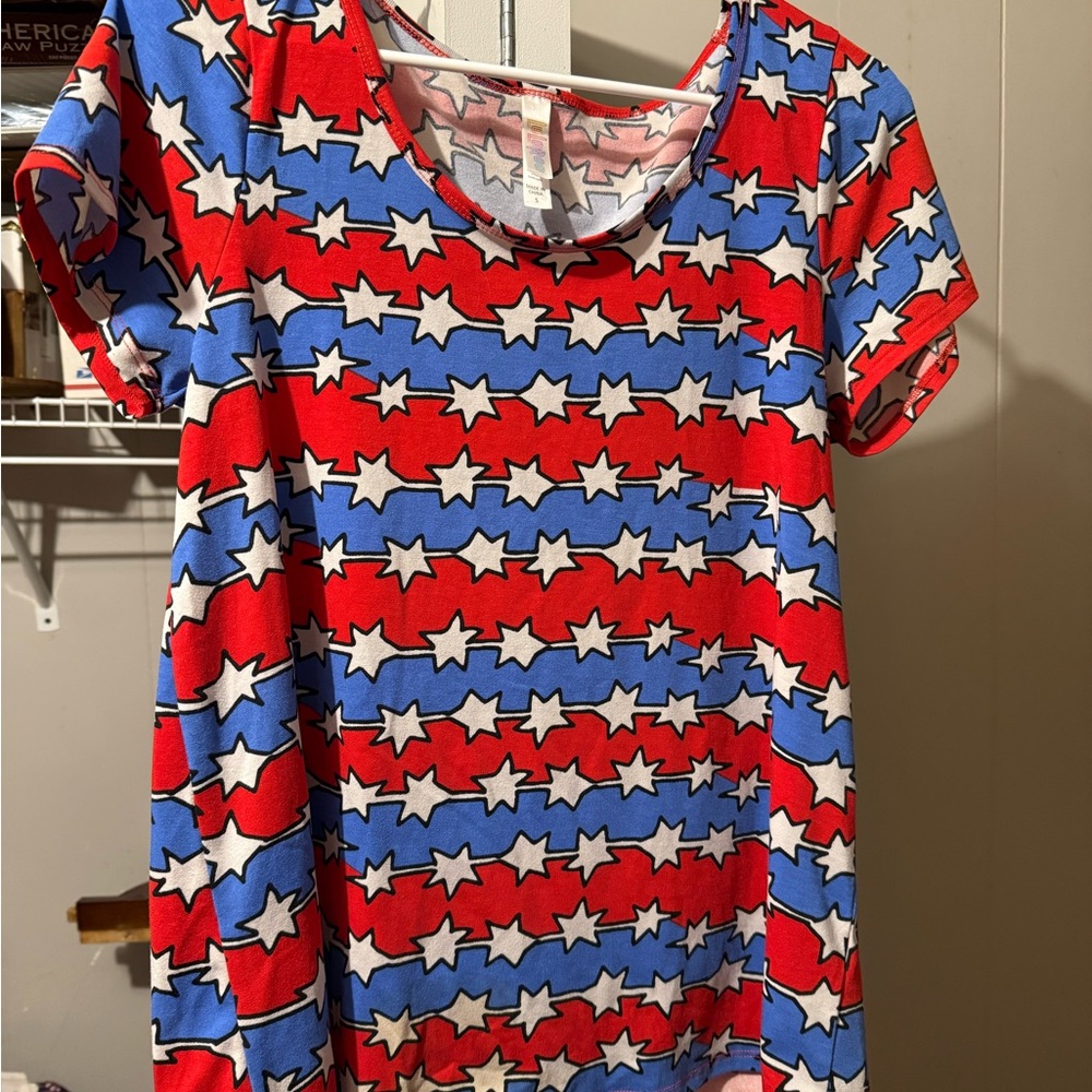 LuLaRoe Multicolor Star Pattern Top